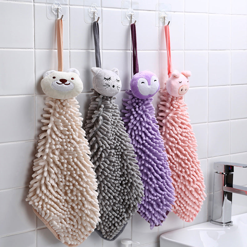 Absorbent Thickened Kitchen Dishwashing Rag Bathroom Hand Towel