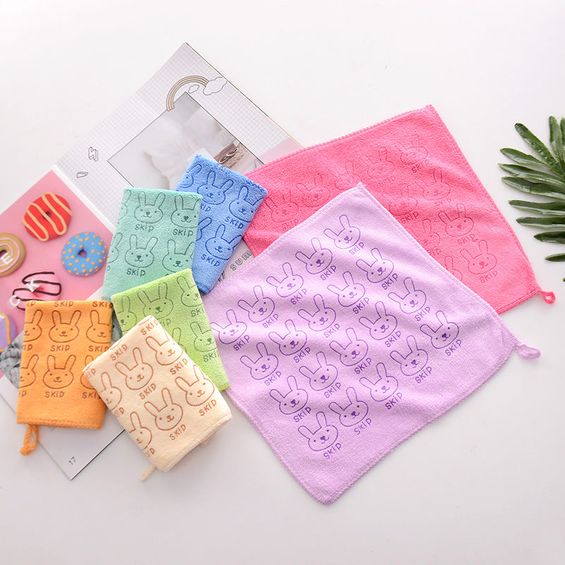 Microfiber Cartoon Printing Kindergarten Hand Towel Saliva Towel