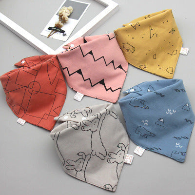 Baby saliva towel Baby triangle scarf