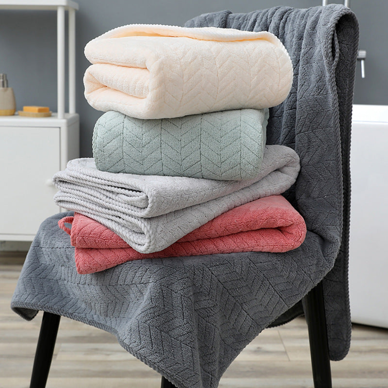 Coral Fleece Bath Towel Thickening Towel Absorbent