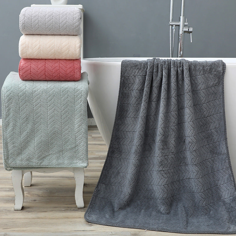 Coral Fleece Bath Towel Thickening Towel Absorbent