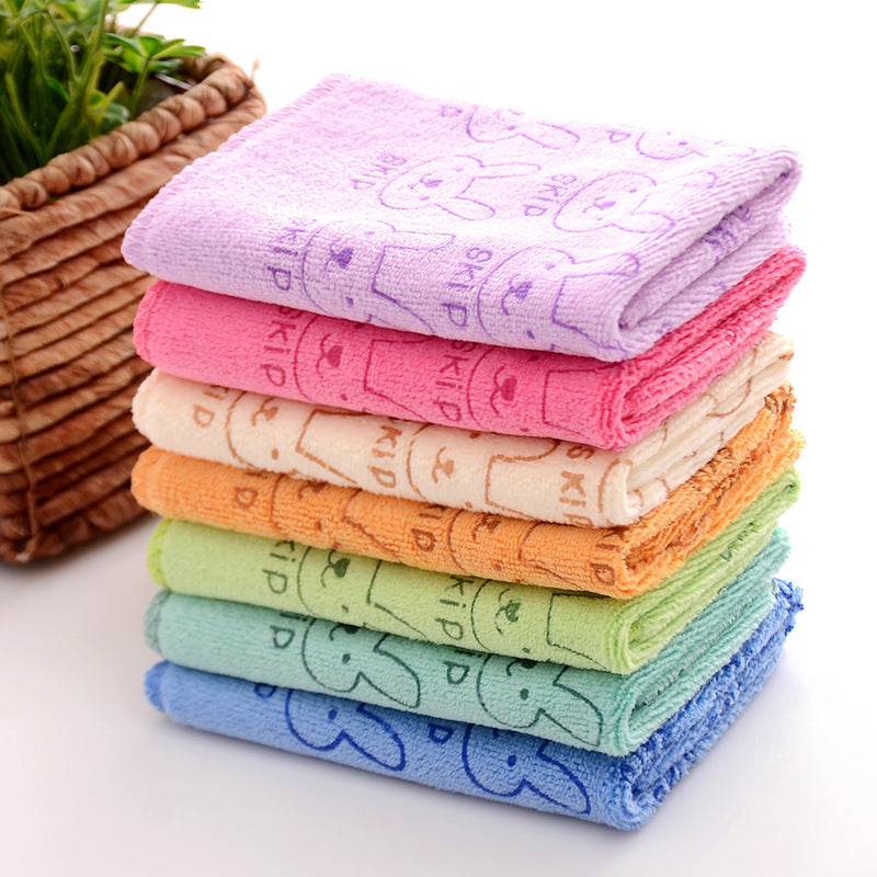 Microfiber Cartoon Printing Kindergarten Hand Towel Saliva Towel